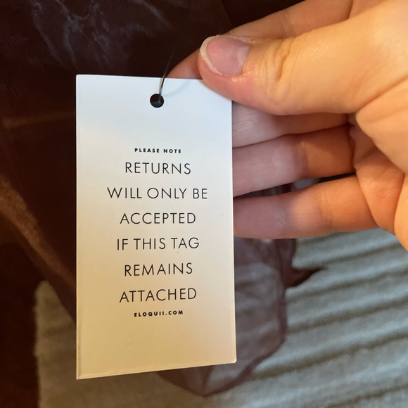 NWT Maroon Sheer Tie-Neck Blouse by Eloquii - Picture 3 of 3